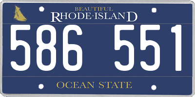 RI license plate 586551