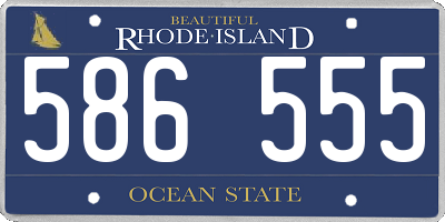 RI license plate 586555