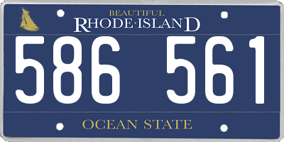 RI license plate 586561