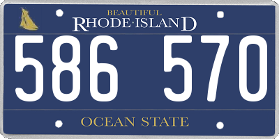 RI license plate 586570