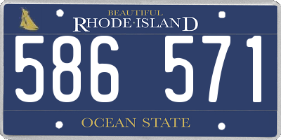 RI license plate 586571