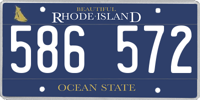 RI license plate 586572