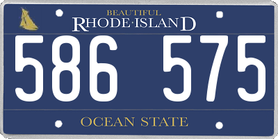 RI license plate 586575