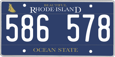RI license plate 586578