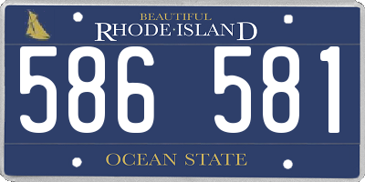 RI license plate 586581