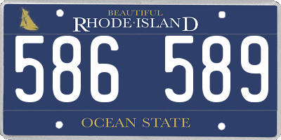 RI license plate 586589