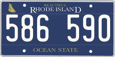 RI license plate 586590
