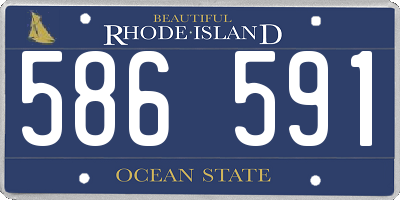 RI license plate 586591