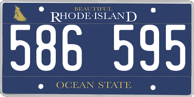RI license plate 586595