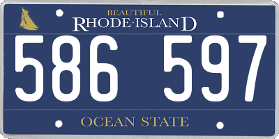 RI license plate 586597