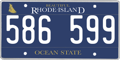 RI license plate 586599