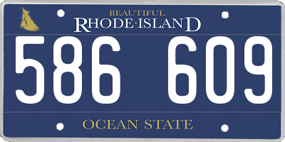 RI license plate 586609