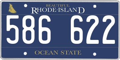 RI license plate 586622