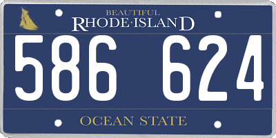 RI license plate 586624