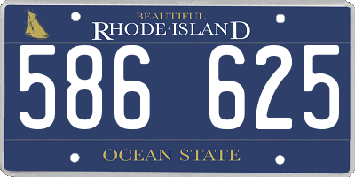 RI license plate 586625