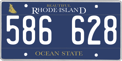 RI license plate 586628