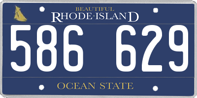 RI license plate 586629