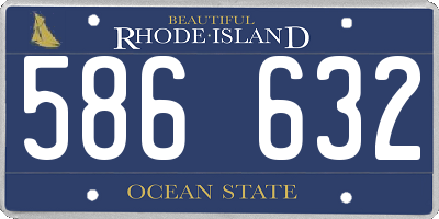 RI license plate 586632