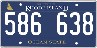 RI license plate 586638