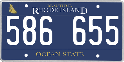 RI license plate 586655