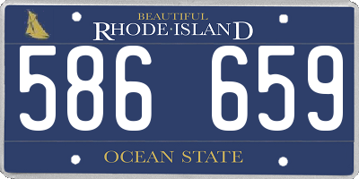 RI license plate 586659