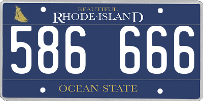 RI license plate 586666