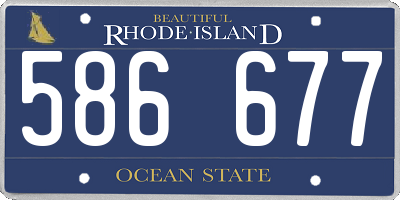 RI license plate 586677