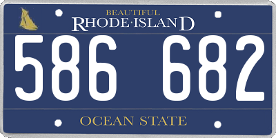 RI license plate 586682