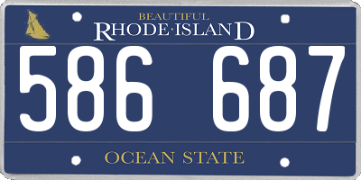RI license plate 586687