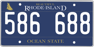 RI license plate 586688
