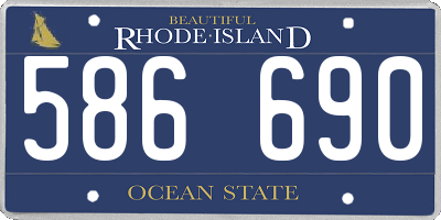 RI license plate 586690