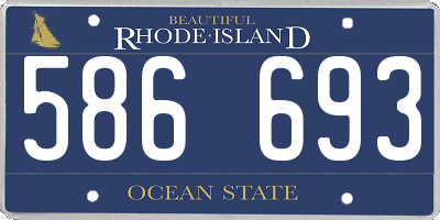 RI license plate 586693