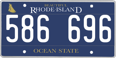 RI license plate 586696