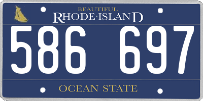 RI license plate 586697