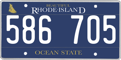 RI license plate 586705