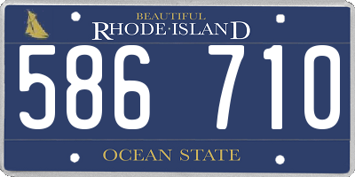 RI license plate 586710