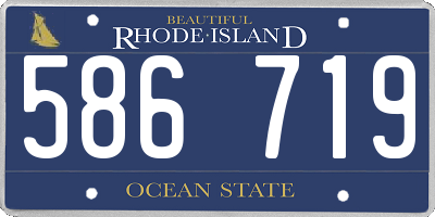 RI license plate 586719