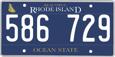 RI license plate 586729