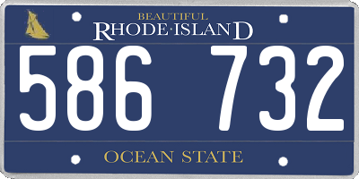 RI license plate 586732