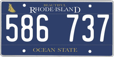 RI license plate 586737