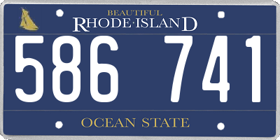 RI license plate 586741