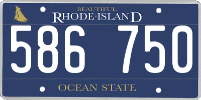 RI license plate 586750