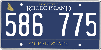 RI license plate 586775