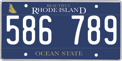 RI license plate 586789