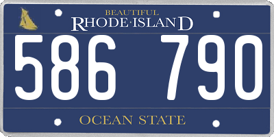 RI license plate 586790