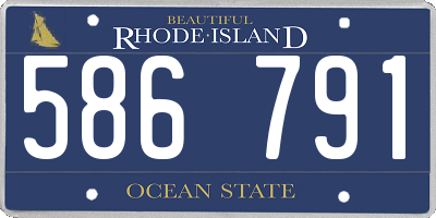 RI license plate 586791