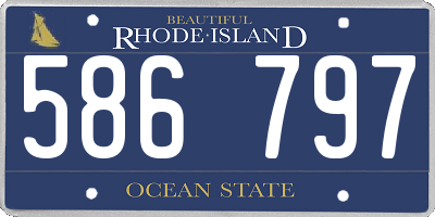 RI license plate 586797