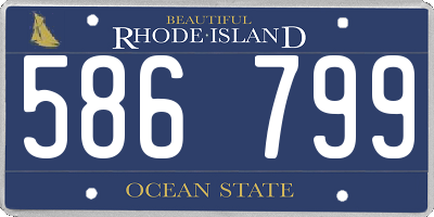 RI license plate 586799