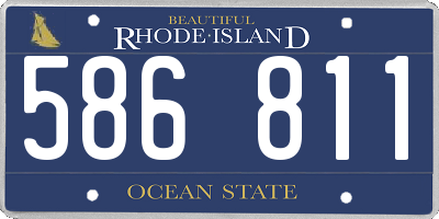RI license plate 586811