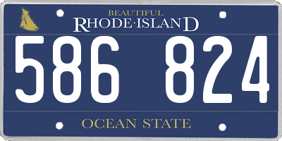 RI license plate 586824